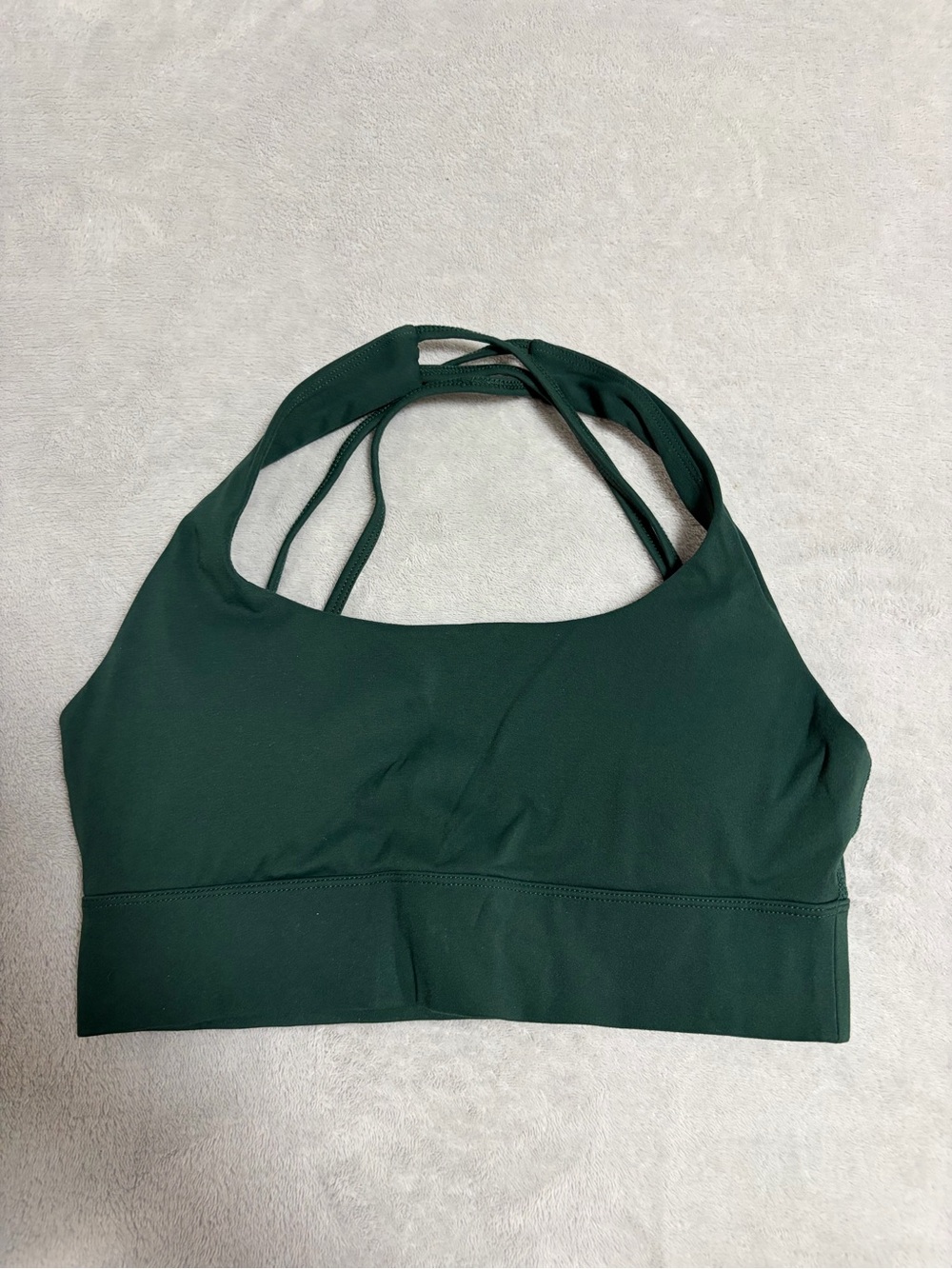 Garage Dark Green Strappy Sports Bra